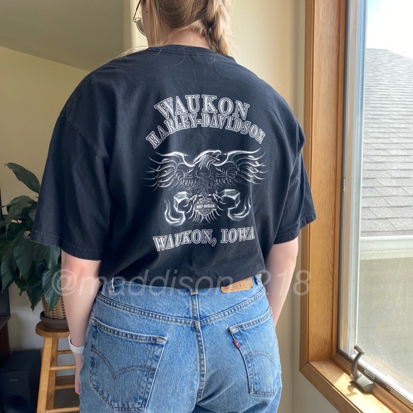 Harley Davidson Vintage Oversized Black T-Shirt XL - Picture 2 of 13